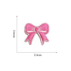 Self-adhesive rose red bow cloth stickers -13#