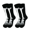 oly-862024acaf1bca21f7c77bf4d1741d98 Wholesale Polyester Cotton Mid Calf Socks Halloween Skeleton Claw Cartoon Print Unisex Casual Fashion Socks