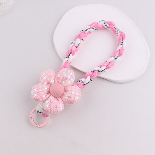 oly-863041eeee7248f44869478946c01a04 Wholesale Trendy Dopamine Flower Phone Strap Keychain - Yellow Silicone Fashion Accessory for Party Gifts