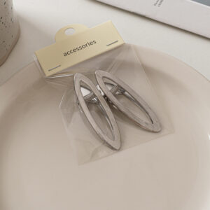 11# wide oval-empty-Silver -6cm