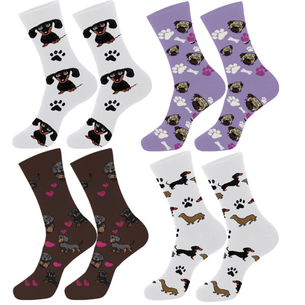 Wholesale Creative Dog Pattern Cotton Socks for Winter Everyday Wear Unisex Casual