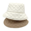 Wholesale Chic Quilted Bucket Hat Unisex Korean Fashion Puffer Hat Sun Protection Pink