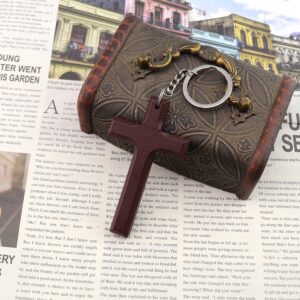 Brown cross keychain