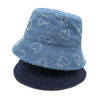 oly-86622da06a2dbecacd94e9b08ebb98f6 Wholesale Korean Style Denim Love Heart Bucket Hat for Daily Outings Sun Protection Fashion Accessory
