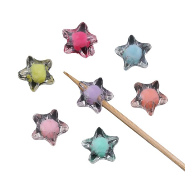 Wholesale Acrylic Star Beads Colorful Loose Beads for DIY Jewelry Making Fashion Accessory for Boutique Resale