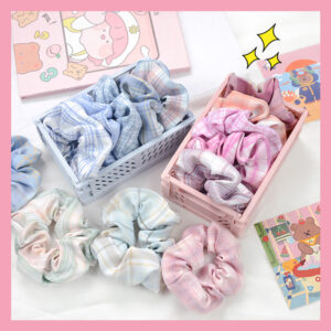 oly-8676d971395ab82ad4efa249d1637a38 Wholesale JK Plaid Pig Intestine Hair Tie Fashion Hair Accessory Chic Everyday Wear for Boutique Resale