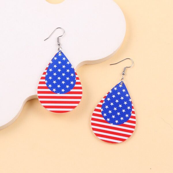oly-868c5e9f8cb778bf183c6e29aecf6a79 Wholesale Independence Day Acrylic Earrings Red White Blue Stars Stripes Cartoon Fashion Accessory