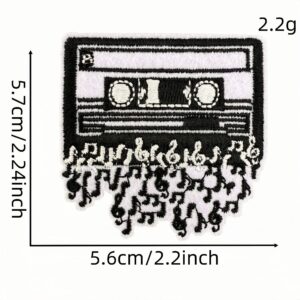 Musical note cloth sticker 9#