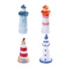 Wholesale Resin Blue Lighthouse Miniature Diorama Decor Resale Decorative Accent