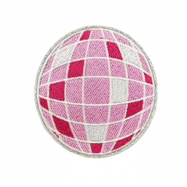 Wholesale Cartoon Pink Planet Plaid Embroidery Patch Fashion Decorative Iron-On Accessory for DIY Gift