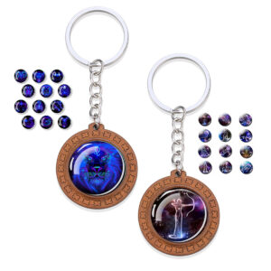Wholesale Retro Zodiac Keychain Trendy Car Key Accessory for Gift or Resale