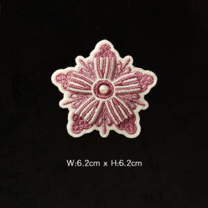 Dark red snowflakes