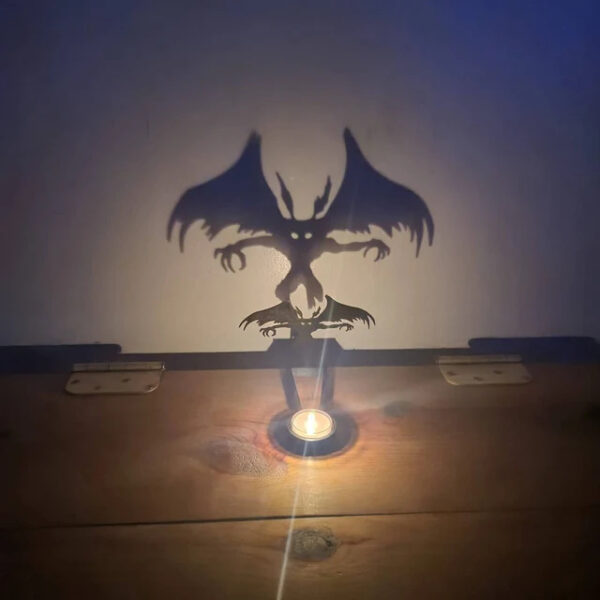 oly-86d443d08eceab1b066a424293022772 Wholesale Halloween Funny Shadow Stand Stainless Steel Candle Holder Devil Projection Lamp Desk Decor for Office Party Gift