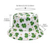 Wholesale Clover Print Bucket Hat St. Patrick's Day Party Sun Protection Hat