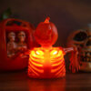 Wholesale Orange Skull Candle Lamp Halloween Gothic Home Decor Accent