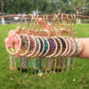 Wholesale Natural Style Handmade Dream Catcher Car Keychain Bag Charm Red Crystal Gift Accessory