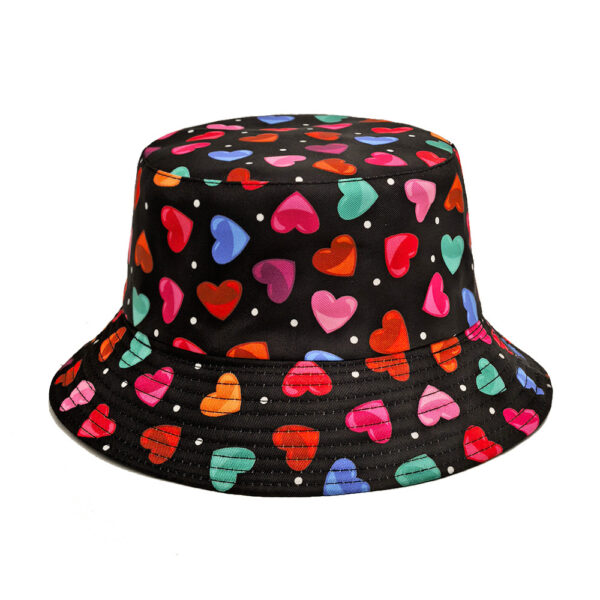 Wholesale Chic Love Pattern Fisherman Hat Sunscreen Hat for Everyday Use