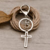 oly-878ae9fc40d7fea1409b8a70e4a9dad2 Wholesale Western Style Cross Pendant Keychain Metal Silver Bag Charm Jewelry Accessory
