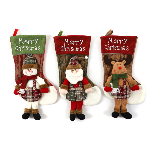 oly-878e8de867699db1aa19e0daf0503e05 Wholesale Alphabet Christmas Stockings Large Hanging Leg Design Holiday Gift Home Decor