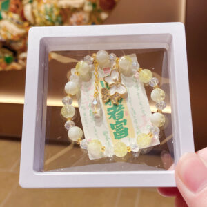 Yellow milk cap floral bracelet (boxed)