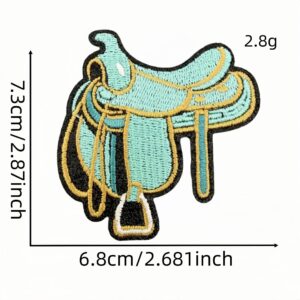 Turquoise denim patch 9#