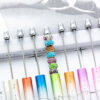 Wholesale DIY Starry Sky Beaded Pen with UV Electroplating, Gradient Design, Creative Stationery for Office or Gift