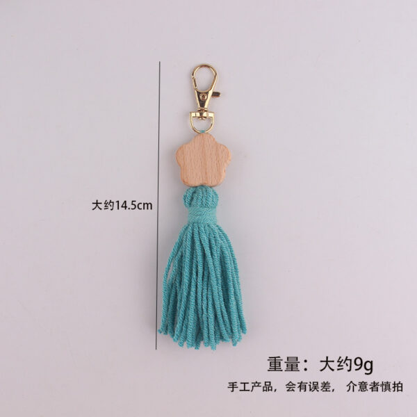 oly-87c172376bcabd758cd7fed85a77e58b Wholesale Bohemian Style Beaded Tassel Keychain Dark Green Fashion Accessory for Bag Decoration Gift Idea