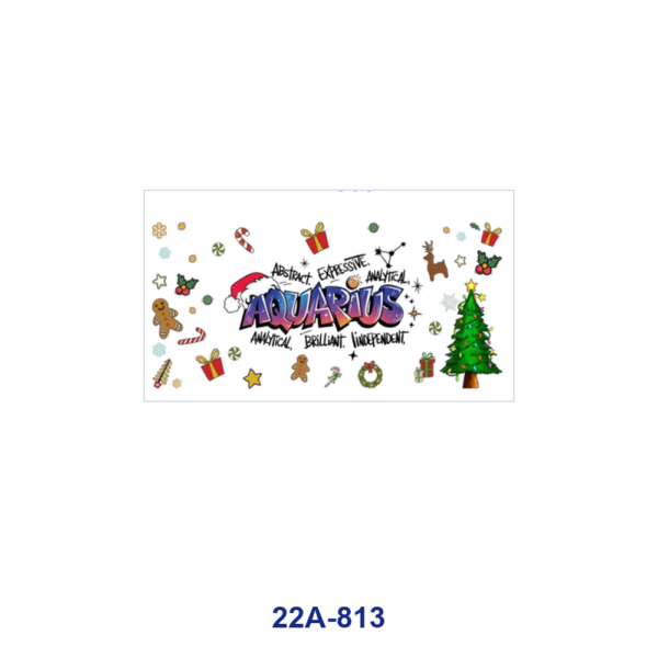 oly-87e6b79f30e9ccf85eb7144d5354e83b Wholesale 5pcs Vibrant Graffiti Zodiac Letter Christmas Tree Gingerbread Candy Cane Gift Reindeer Snowflake Mixed Decor Prints 16oz Cup UV DTF Wraps