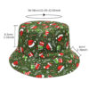 Wholesale Chic Christmas Pattern Fisherman Hat with Santa Deer Snowman Print Unisex Sun Hat for Everyday Use