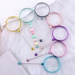 oly-880da079775ddf672f7c79ef98962343 Wholesale Colorful Beaded Magnifying Glass DIY Craft Accessory