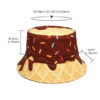oly-880e643b2e41749983f1241bd8894cfd Wholesale Doughnut Pattern Fisherman Hat Outdoor Sun Protection Double-Sided Unisex Casual Cap