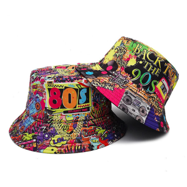 Wholesale Double Sided Retro Cassette Tape Bucket Hat Sun Protection Unisex