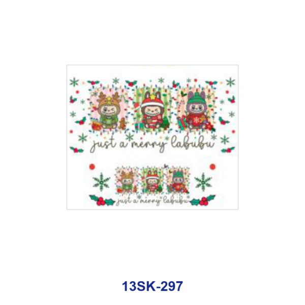 Wholesale 8pcs Christmas Holiday Cartoon Mini Cup Keychain Sticker