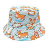 Wholesale Stylish Cartoon Animal Pattern Bucket Hat Reversible Sun Hat for Everyday Use