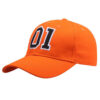 Wholesale Orange Embroidered Racing Car Baseball Cap Adjustable Sun Shade Fashion Accessory