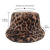 Wholesale Leopard Print Plush Bucket Hat Stylish Winter Fashion Accessory Gift for Women Boutique Resale