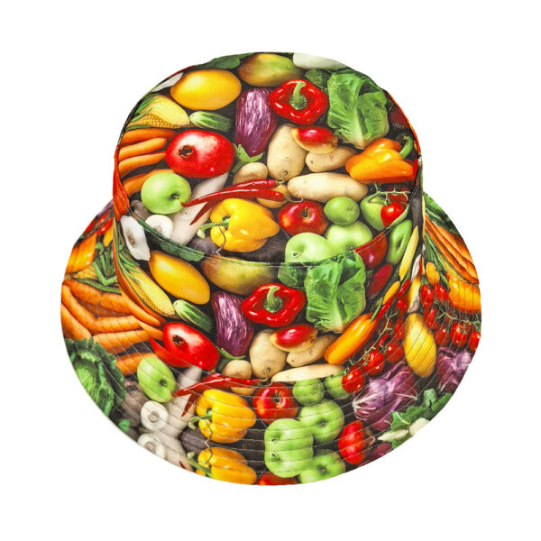 oly-8869df3ae90c884db2b8d52f314d4552 Wholesale Double Sided Fisherman Hat Vegetable Fruit Print Sun Hat for Outdoor Casual Everyday Use