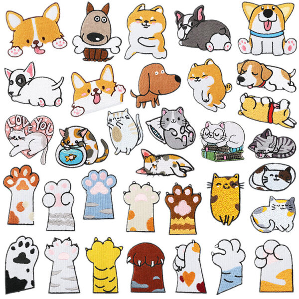 oly-88a530527737285616c1b9a8fb045e8f Wholesale Polyester Embroidered Cat Paw Patches for Clothing DIY Fashion Accessory