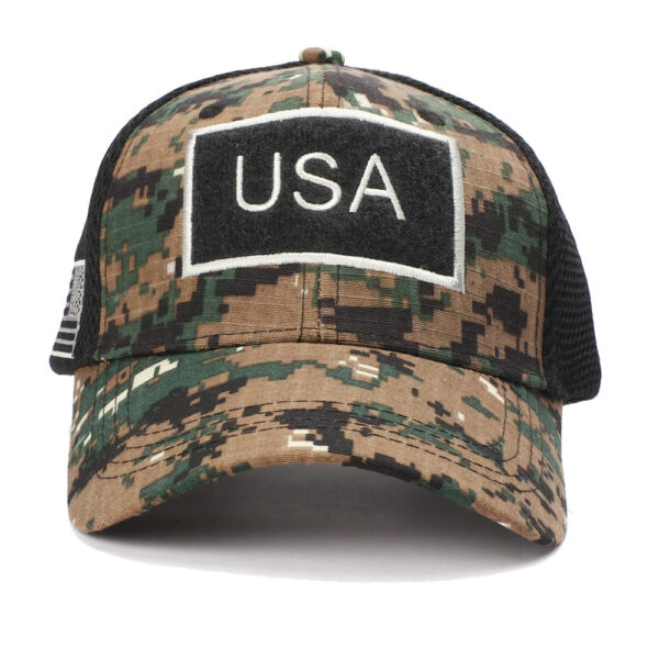 Wholesale Camouflage Baseball Cap Adjustable USA Flag Label Fashion Accessory