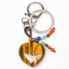 Wholesale Fashion Heart Amethyst Crystal Keychain Bag Charm Decorative Accessory