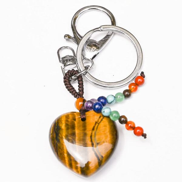 Wholesale Fashion Heart Amethyst Crystal Keychain Bag Charm Decorative Accessory