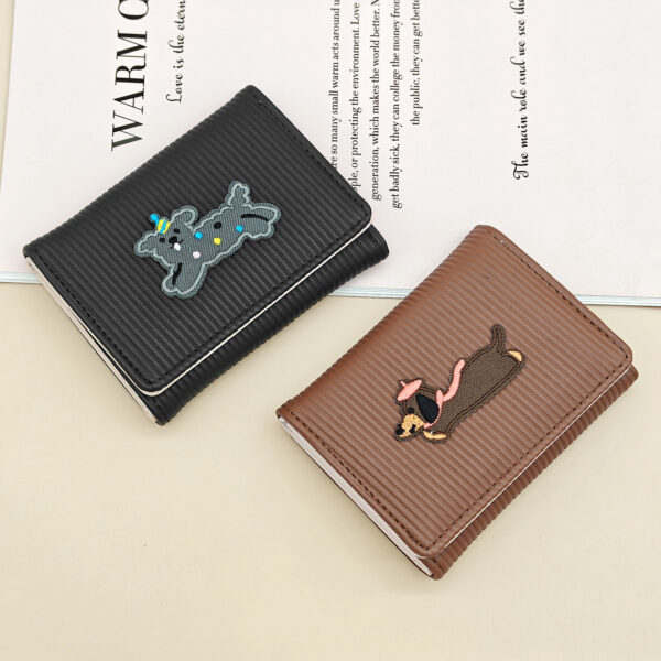 oly-890bd42cab9c4653b555389516af00bf Wholesale Pink Cartoon Dachshund PU Wallet Cute Embroidery Design for Everyday and Party Gift