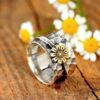 oly-890d007000a57a349026385bacc3b7f7 Wholesale Ring Rotating Carved Silver Color Europe Style Everyday Wear Jewelry Accessory