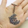 Wholesale Witchy Nature Mushroom Moon Keychain Pendant Vintage Silver Metal Boutique Bag Charm