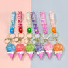 Wholesale Acrylic Glow in the Dark Ice Cream Keychain Bag Charm Car Accessory Gift