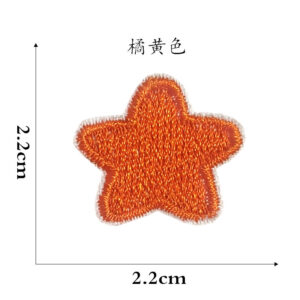 Five-pointed star cloth-orange * This is self-adhesive