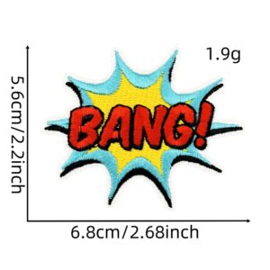 Cartoon english text cloth sticker 6#