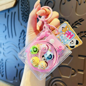 Silent family fun rotating fishing plate buckle-pink