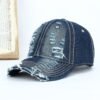 Wholesale Chic Ripped Denim Baseball Cap Breathable Adjustable Casual Outdoor Accessory