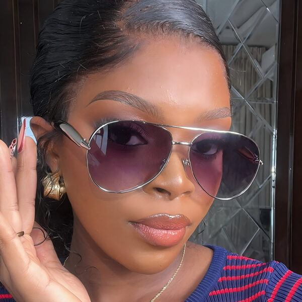 oly-89be9e2c3cb1f50259f6fee42fdb72e3 Wholesale Chic Large Metal Frame Sunglasses Fashion Sun Protection UV400 Gold Grey Unisex Driving Glasses Gift Boutique Resale
